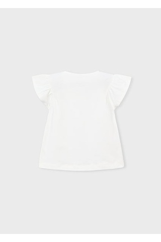 Mayoral Kız Çocuk Denizkızı T-shirt Beyaz - 03007