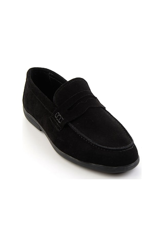Siyah Hakiki Deri Erkek Loafer Ayakkabı E01054408202 Siyah