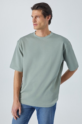 Grimelange Hıson Erkek Relaxed Bisiklet Yaka Kısa Kollu Yeşil T-shirt Yeşil