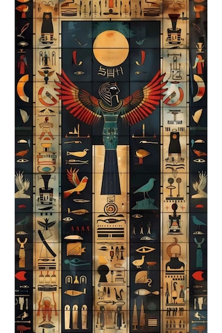 Şahin Başlı Tanrı Horus Antik Mısır