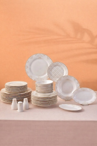 Emsan Elegance Bone Siena 53 Parça 12 Kişilik Yemek Takımı Gold Altın