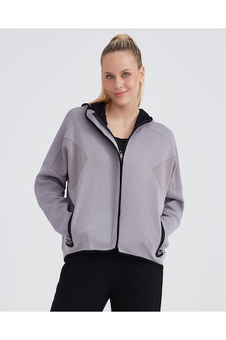 Skechers W 2Xı-Lock Full Zip Hoodie Sweatshirt Kadın Foggy Lilac Fermuarlı Eşofman Üstü S232209-506 Pembe