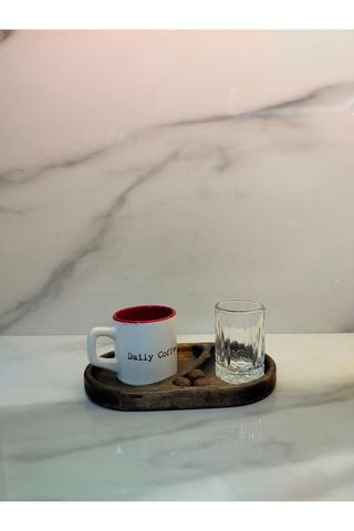 3 Lü Ahşap Fincan Seti Daily