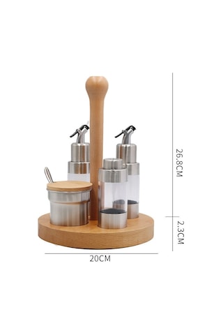 Sones Ahşap Yaratıcı Baharat Kavanozu Seti Mutfak Rafı Diğer