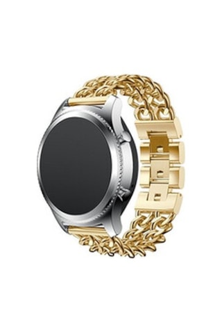 Samsung Galaxy Uyumlu Watch 46mm 22mm Krd-17 Metal Kordon - Gold