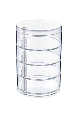 4 Katlı Silindir Takı Ve Makyaj Organizer Beyaz 4 Katlı Silindir Takı Ve Makyaj Organizer Beyaz