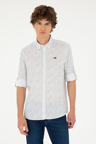 U.s. Polo Assn. Erkek Taş Gömlek Desenli 50288660-vr049 Taş