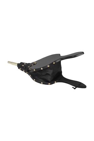 Hangfox Klasik Ahşap Fırın Göbeklisi, 47.5x19.5cm, Hava Verici, Barbekü Kamp Manzaraları İçin, Asma Kayışıyla, Kolay Kullanım, Odun Deri Kombinasyonu Çok Renkli