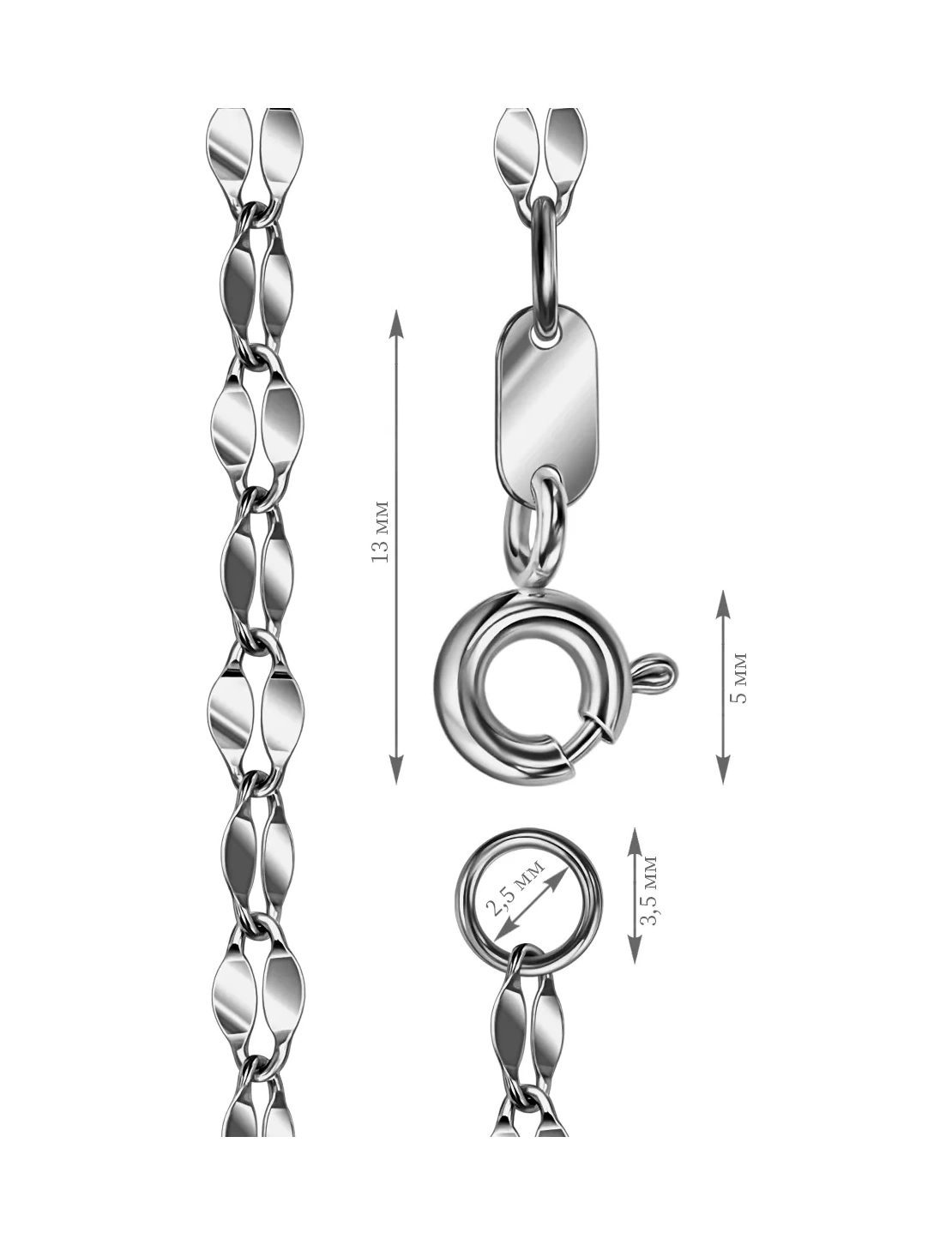 Veronika Gümüş 925 Boyun Zinciri 432474526 Gri