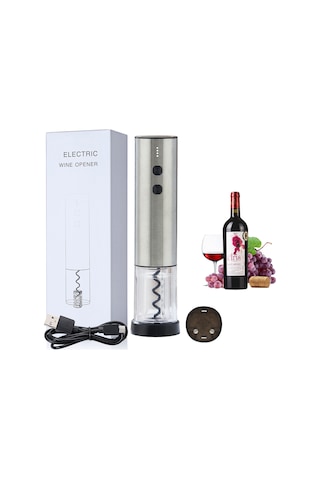 Sones Elektrikli Açacak Paslanmaz Çelik Mini Kırmızı Şarap Şişe Açacağı, Renk: By266 Şeffaf Kabuk Diğer