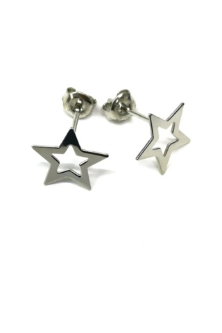 Omar Silver Kadın Yıldız Çivili Gümüş Küpe