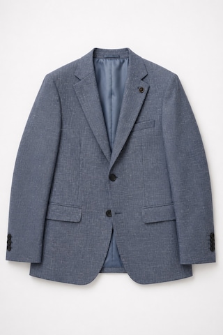 Bihan Store Erkek Kırçıllı Dokulu Mono Yaka İki Düğmeli Blazer Tek Ceket 6 Drop 11952-mavi
