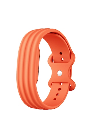 Google Fitbit Air Uyumlu Silikon Kordon Krd-163 - Turuncu - T44457