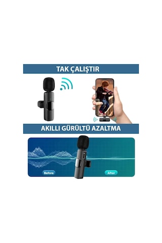 Lexroo K9t2 Type-c Bağlantılı, 360 Ses Yakalama, Gürültü Azaltma Özellikli Android