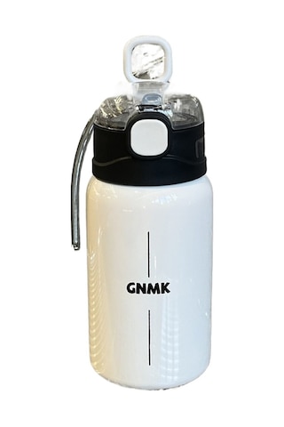 Jzcat Yaratıcı Basit Termos Bardak Yüksek Görünümlü Paslanmaz Çelik Termos Bardak 450ml-beyaz