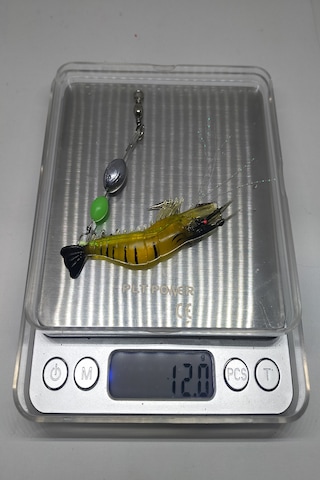 Karides Shrimp Silikon Balık Yemi Fosforlu Kancalı Modifiyeli 7.5 Cm 12 Gr