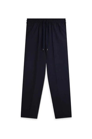 Amongst Few Özel Tasarım Le Pantalon Droit: Yün Karışımlı Regular Fit Pantolon Lacivert