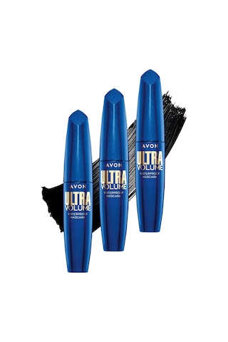 Avon Ultra Volume Suya Dayanıklı Maskara Blackest Black 3'lü