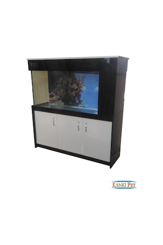Kanki Pet Yandan Sump Sistemli Mobilyalı Akvaryum Siyah 135 CM
