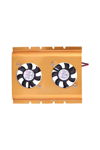 3,5" Hdd Sabit Disk Soğutucu Çift Fanlı Masa Üstü Bilgisayarlar İçin Gold