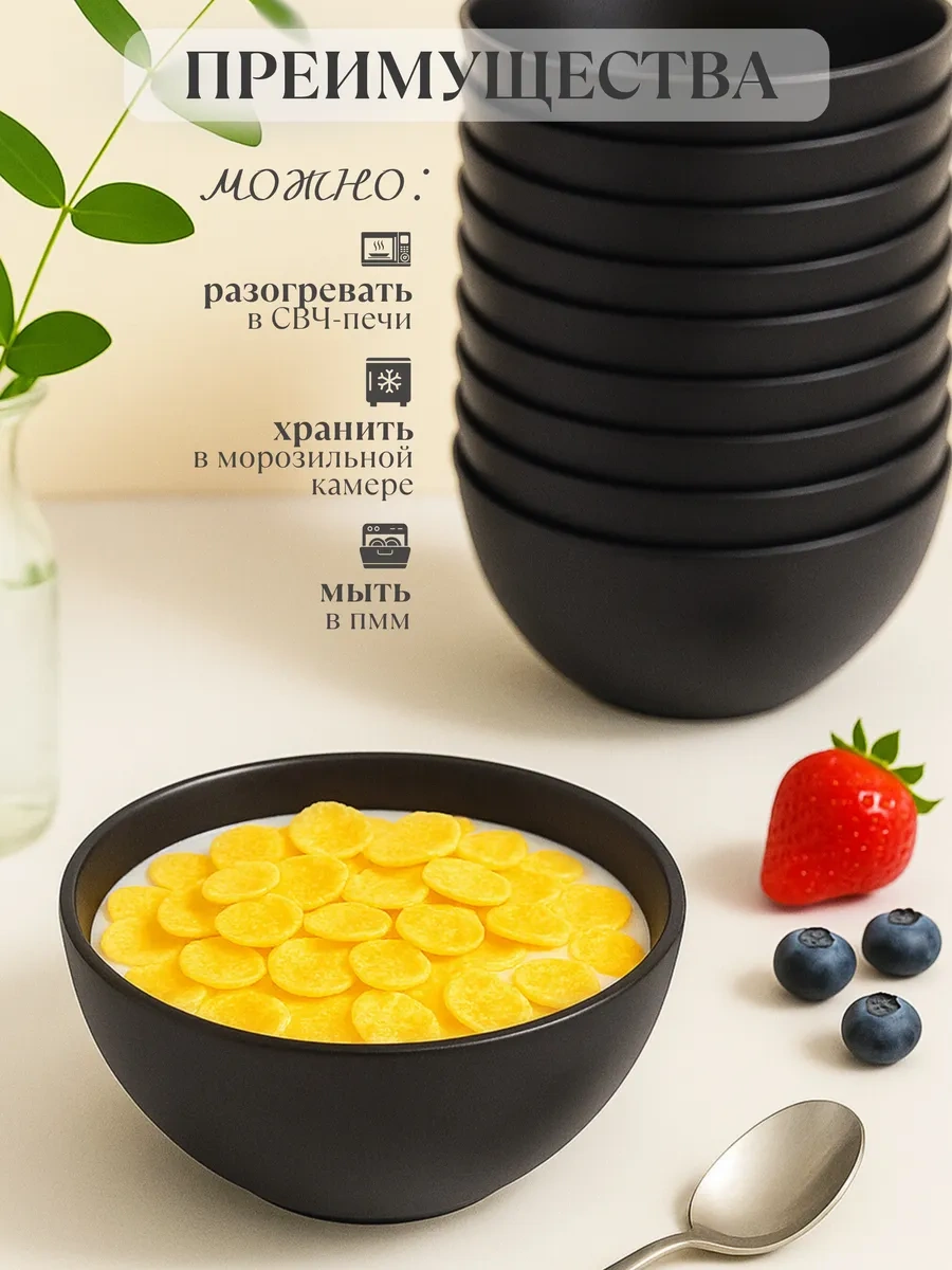 Onest 10'lu Yeniden Kullanılabilir Plastik Tabak S 449567671 Siyah