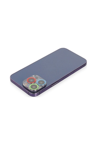 Apple iPhone Uyumlu 12 Pro Max Renkli Kamera Lens Koruma Cam - Mavi-yeşil