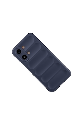 Maks Technology Poco X8 Pro Max Kılıf Esnek Tpu Oyuklu Arka Yüzey Tasarımlı Mkst Etnik Silikon Kapak - Lacivert