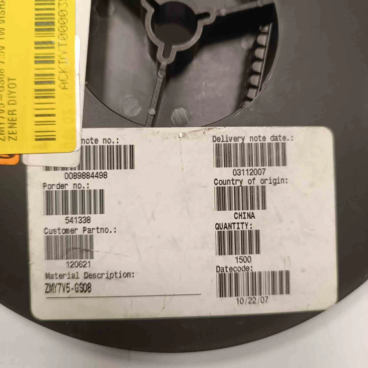 Zmy7v5-gs08 7.5v 1w Vıshay Zener Diyot 70 Adet