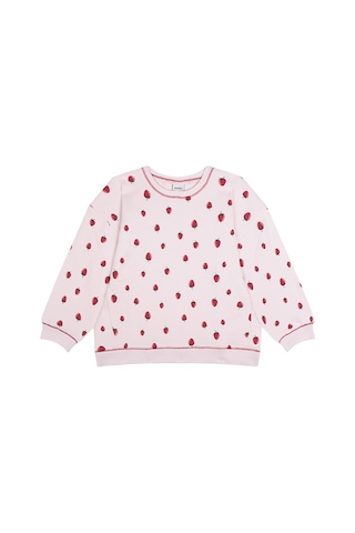 Antebies Organik Pembe Polarlı Kız Çocuk Sweatshirt Çok Renkli