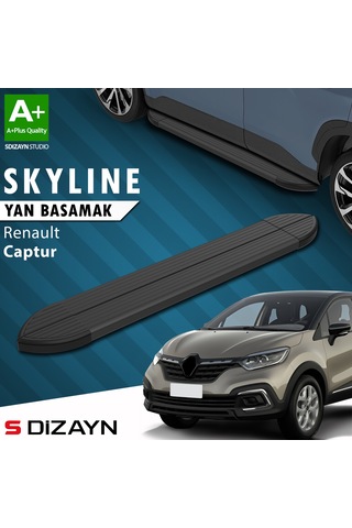 S-dizayn Renault Captur Skyline Siyah Yan Basamak 173 Cm 2013-2020 A+ Kalite