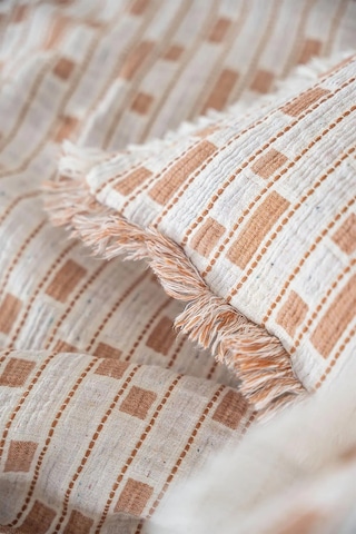 Ecocotton Merisa Terra %100 Organik Pamuk Müslin Çift Kişilik Pike Takımı Terrecota
