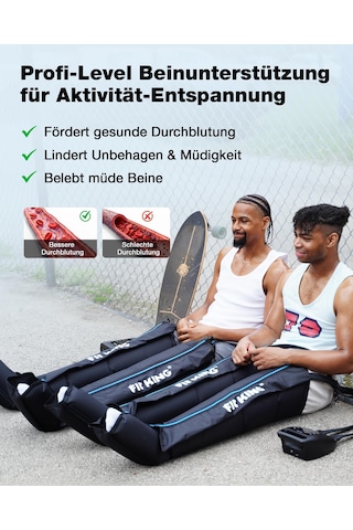 Fıt Kıng Bacak Masaj Cihazı Ayaklar İçin 4 Bölgeli Kontrollü Şarj Edilebilir Hava Sıkıştırma Masaj Cihazı Spor Sonrası Gevşeme Ve İyileşme İçin Bacaklar İçin Buzağı Ve Uyluk Masaj Cihazı S