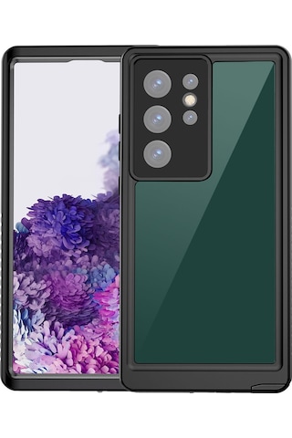 Samsung Galaxy Uyumlu S23 Ultra Kılıf 360 Su Geçirmez 1-1 Silikon Kapak