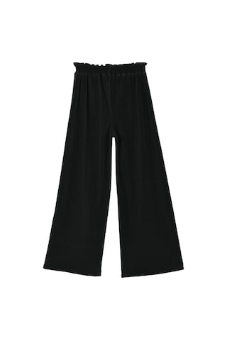 Alglıfe Kız Çocuk Pantolon - İnce Soft Bürümcük Kumaş Siyah