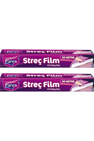 Kesme Bıçaklı 50m Streç Film İkili Paket