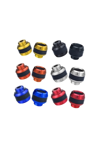 Cbtx Global 2 Pairs TF-1783 Motosiklet Modifiye Elektrikli Araba Düşmeyi Önleyici Fincan Şok Emme Ön Çatal Bardak Kırmızı