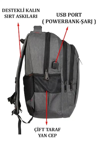 Dada 05 Darbe Emici Usb Aparatlı 5 Bölmeli 15.6 İnç Su Geçirmez