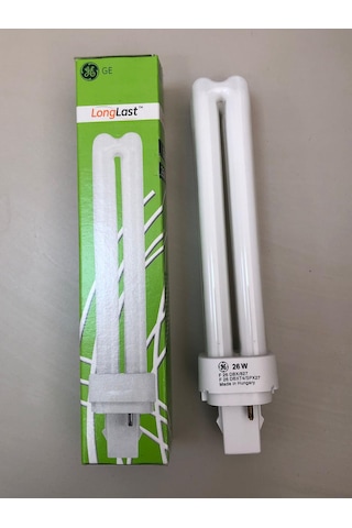 2 Adet G/e Plc Lamba 26w/827 2p 2700 Kelvin 1800 Lümen Sarı