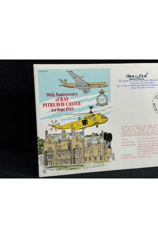 1988 İngiltere Kraliyet Hava Kuvvetleri 50. Yıldönümü. Duke Hamilton Islak İmzalı Limited Royal Air Force Raf
