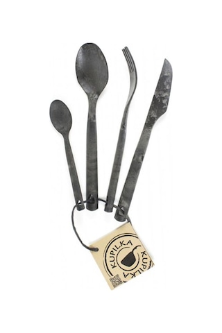 Kupilka Cutlery Çatal Bıçak Seti Siyah Std Çok Renkli