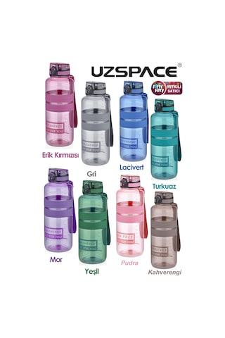 Uzspace Tritan Su Matarası 1500 ML 1.5 Litre Mega Boy Yenilenen Renkler