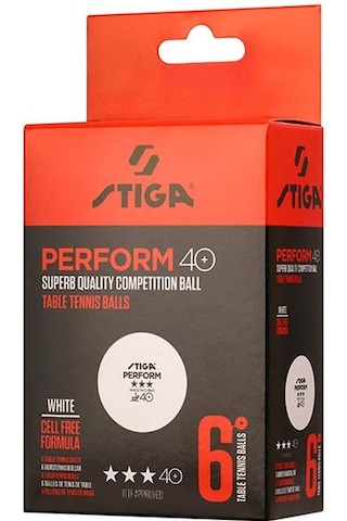 Stiga Table Tenis Ball Perform Masa Tenisi Pinpon Topu Beyaz 6lı 1113-2110-06