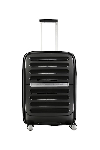 Benetton Orta Boy %100 Polipropilen Kırılmaz Valiz Siyah Bnt1000 Siyah