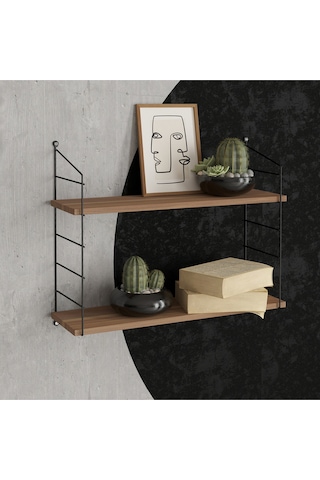 Decormet Armoni Raf Seti 2 Raflı 200 720 Ceviz Çok Renkli