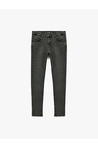Koton Normal Bel Pamuklu Skinny Fit Jean Pantolon - Michael Jean Gri 6wam40048nd Gri