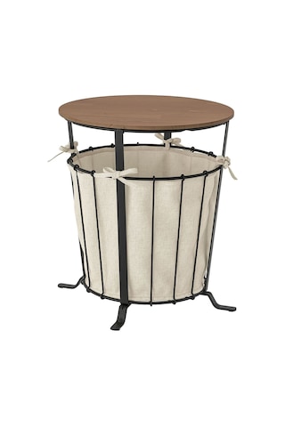 Saklama Bölmeli Sehpa, Siyah-kahverengi, 43 Cm Siyah