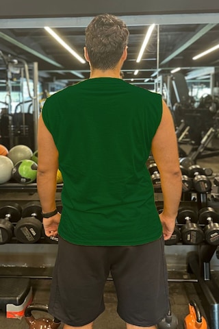 Bluu Kolsuz Spor T-shirt Tank Top Spor Atlet Fitness Atlet