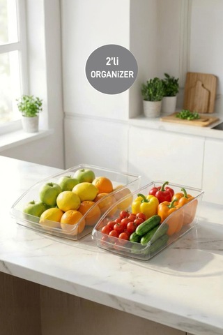 2'li Organizer Düzenleyici Şeffaf