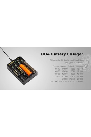 Basen Bo 4 Pro Li Ion / Ni Cd / Ni Mh Akıllı Pil Şarj Aleti