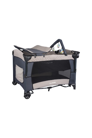 BabyDOOR Mia Comfort Anne Yanı Park Yatak Oyun Parkı 70x110 +Yatak Bej